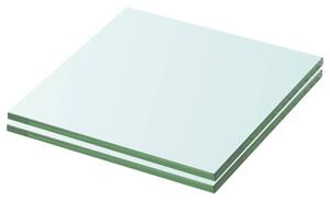 Półki, 2 szt., szklany, przezroczysty panel, 20 x 15 cm