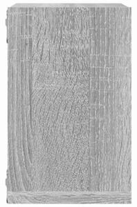 Półki ścienne z półką 2 szt. szary sonoma 26 x 15 x 26 cm