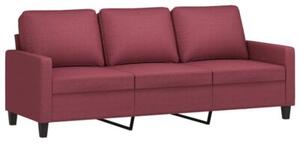 Sofa 3-osobowa z podnÃ³Å¼kiem winna czerwieÅ 180 cm, tkaninÄ
