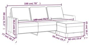 Sofa 3-osobowa z podnÃ³Å¼kiem winna czerwieÅ 180 cm, tkaninÄ