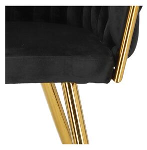 Krzesło Tessa czarne złote nogi