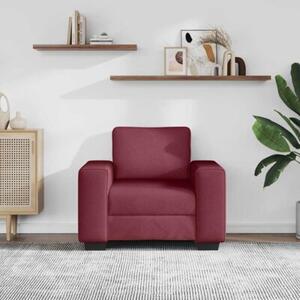 Sofa fotel wino czerwone 100x77x82 cm tkanina