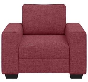Sofa fotel wino czerwone 100x77x82 cm tkanina