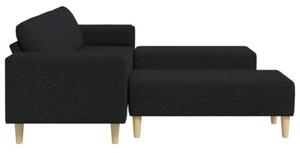 Nowoczesna sofa z ergonomicznymi podÅokietnikami i brÄ zowymi nogami w kolorze czarnym