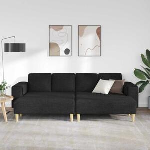 Nowoczesna sofa z ergonomicznymi podÅokietnikami i brÄ zowymi nogami w kolorze czarnym