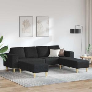 Nowoczesna sofa z ergonomicznymi podÅokietnikami i brÄ zowymi nogami w kolorze czarnym