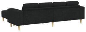 Nowoczesna sofa z ergonomicznymi podÅokietnikami i brÄ zowymi nogami w kolorze czarnym