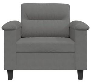 Fotel, ciemnoszary, 60 cm, obity mikrofibrÄ