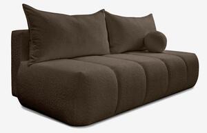 Sofa Rozkładana Kanapa z Funkcją Spania Dwuosobowa Do Salonu Brązowy SARIA