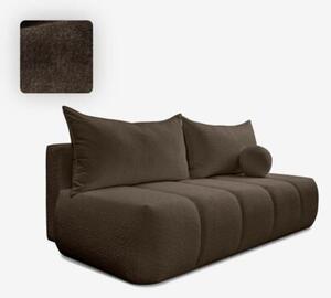 Sofa Rozkładana Kanapa z Funkcją Spania Dwuosobowa Do Salonu Brązowy SARIA