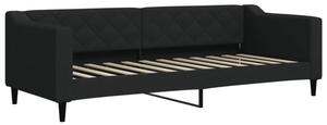 Sofa z funkcją spania, czarna, 80x200 cm, obita tkaniną