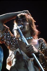 Fotografia Rod Stewart in concert with rock band The Faces 1972