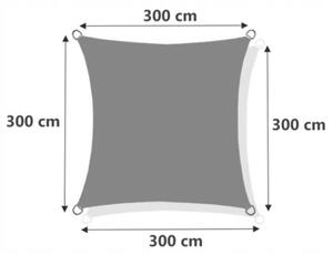 Żagiel przeciwsłoneczny wodoodporny Aio Factory 3x3 m szary 1szt