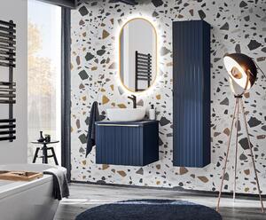 Comad Santa Fe Deep Blue szafka 80 cm wisząca podumywalkowa Niebieski Indigo SANTAFEDEEPBLUE82-80-B-2S