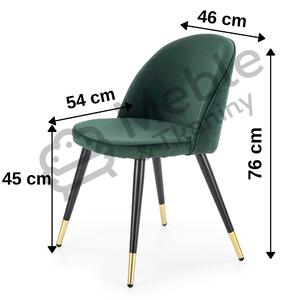 Halmar Krzesło K315 Kuchnia/Jadalnia/Salon/Biuro/Pracownia Minimalistyczny Zielony