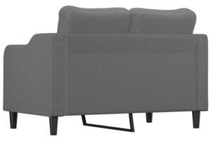 Sofa 2-osobowa, ciemnoszara, 120 cm, tapicerowana tkaninÄ