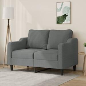 Sofa 2-osobowa, ciemnoszara, 120 cm, tapicerowana tkaninÄ