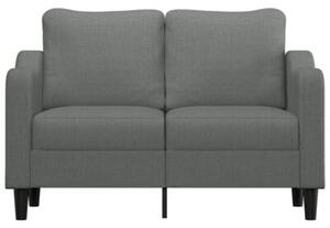 Sofa 2-osobowa, ciemnoszara, 120 cm, tapicerowana tkaninÄ
