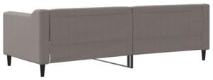 Sofa z funkcją spania, kolor taupe, 80x200 cm, obite tkaniną