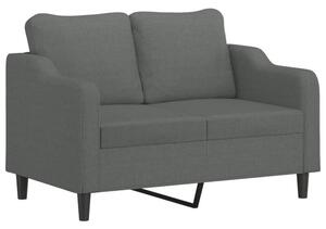Sofa 2-osobowa, ciemnoszara, 120 cm, tapicerowana tkaninÄ