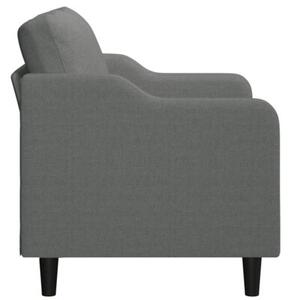 Sofa 2-osobowa, ciemnoszara, 120 cm, tapicerowana tkaninÄ