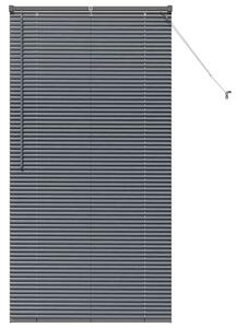 Nowoczesne żaluzje weneckie ciemnoszare z aluminium 175 x 90 cm
