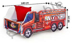 Halmar Łóżko Fire Truck Sypialnia Nowoczesny Wielokolorowy 58X74X148