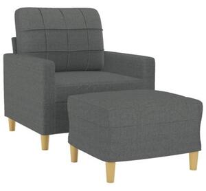 Fotel z podnÃ³Å¼kiem, ciemnoszary, 60 cm, obity tkaninÄ