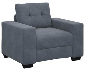 Sofa fotel ciemnoszary 100x78x80 cm aksamit