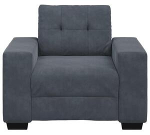Sofa fotel ciemnoszary 100x78x80 cm aksamit