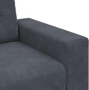 Sofa fotel ciemnoszary 100x78x80 cm aksamit