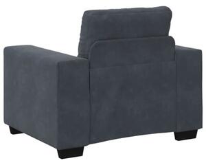 Sofa fotel ciemnoszary 100x78x80 cm aksamit