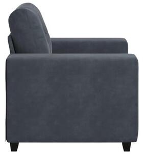 Sofa fotel ciemnoszary 100x78x80 cm aksamit