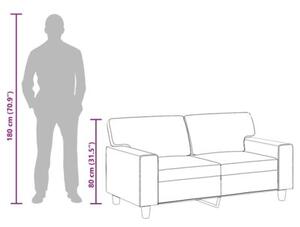 Sofa, 2-osobowa czarna, 120 cm, sztuczna skÃ³ra