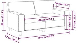 Sofa, 2-osobowa kremowy, 120 cm, sztuczna skÃ³ra