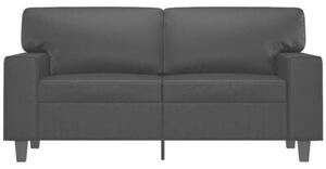 Sofa, 2-osobowa czarna, 120 cm, sztuczna skÃ³ra