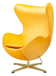 King Home Fotel Egg Classic Velvet Gold Salon/Biuro/Pracownia Nowoczesny/Minimalistyczny Żółty
