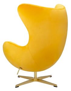 King Home Fotel Egg Classic Velvet Gold Salon/Biuro/Pracownia Nowoczesny/Minimalistyczny Żółty