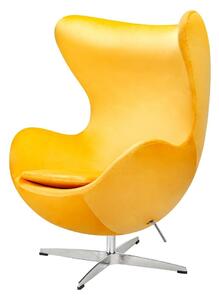 King Home Fotel Egg Classic Velvet Salon/Biuro/Pracownia Nowoczesny/Minimalistyczny Żółty