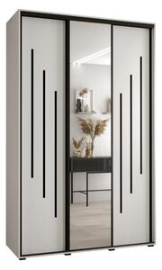 Szafa przesuwna wysoka Davos 9 160, gł. 60 cm biały + biały + czarny
