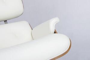 King Home Fotel Lounge Va Premium Z Podnóżkiem Salon/Biuro/Pracownia Klasyczny/Minimalistyczny Brązowy/Biały