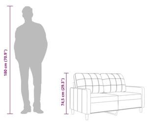 Sofa 2-osobowa, kolor taupe, 120 cm, tapicerowana tkaninÄ
