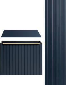 Zestaw Comad Santa Fe Deep Blue szafka 80 cm z blatem i szafką boczną niebieski indigo (SANTAFEDEEPBLUE8280B2S, SANTAFEDEEPBLUE8980B, 