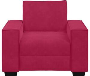 Sofa fotel wino czerwone 100x78x84 cm aksamit