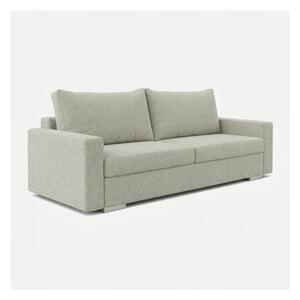 Sofa Rozkładana Kanapa z Funkcją Spania Dwuosobowa Do Salonu Szara DRAVOS