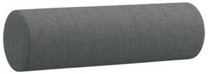 Sofa 2-osobowa z poduszkami, ciemnoszara, 120 cm, tkanina