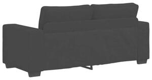 Sofa 2-osobowa, czarna, 180x77x82 cm, tapicerowana tkaninÄ