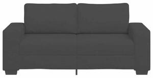 Sofa 2-osobowa, czarna, 180x77x82 cm, tapicerowana tkaninÄ