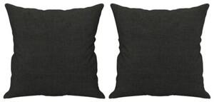 Sofa 3-osobowa z poduszkami, czarna, 180 cm, tkanina