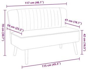 Sofa 117x55,5x77 cm, niebieski materiaÅ